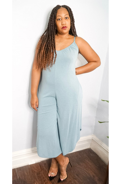 Joie French Terry Wide leg Jumpsuit Blue