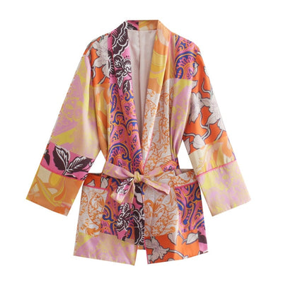 Mandarin Two-piece Kimono Set